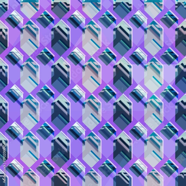 Obraz Geometric Crystal Prism Seamless pattern