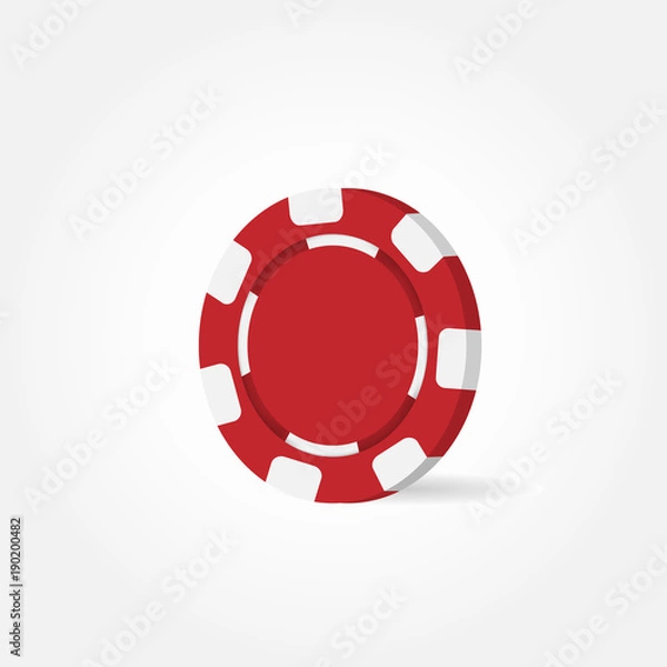 Obraz Vector image of casino chips.