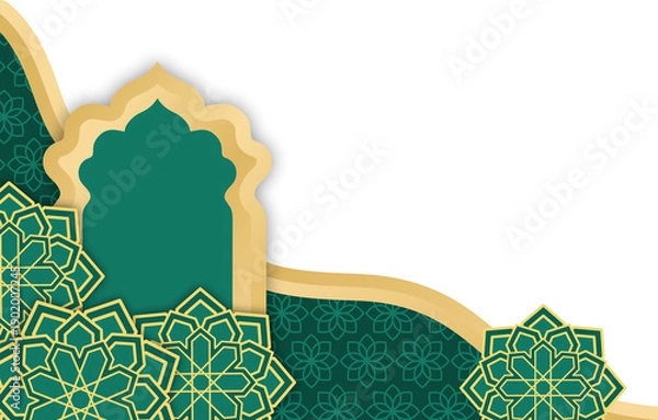 Fototapeta Mosque Islamic Frame Corner