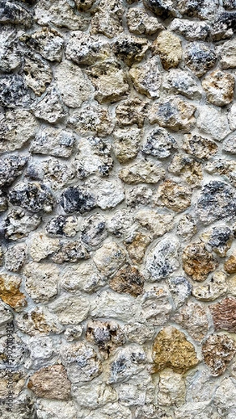 Fototapeta 石積み外壁テクスチャ背景 風化した石材のディテール
