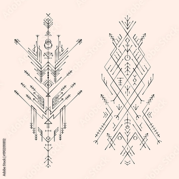 Obraz Celestial & Earth Element Line Art