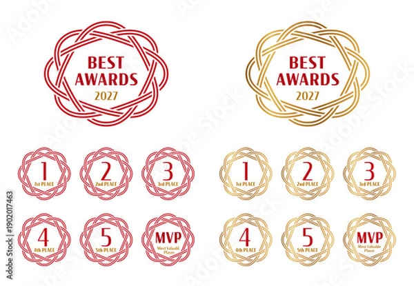 Obraz 水引のフレーム、和風ベストアワード・ロゴ