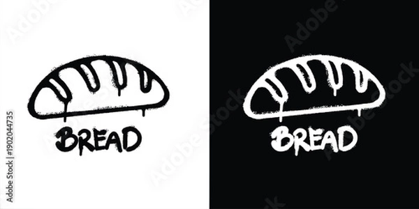 Obraz Graffiti Bread logo vector design