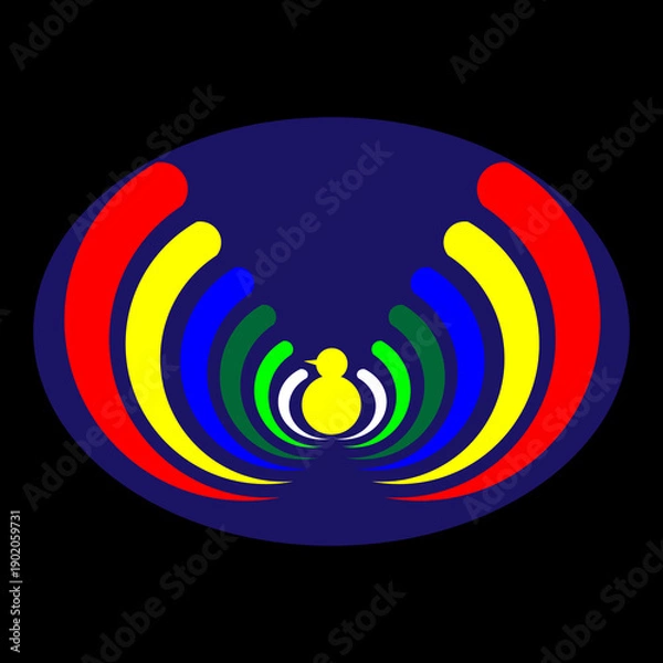 Obraz abstract background with rainbow