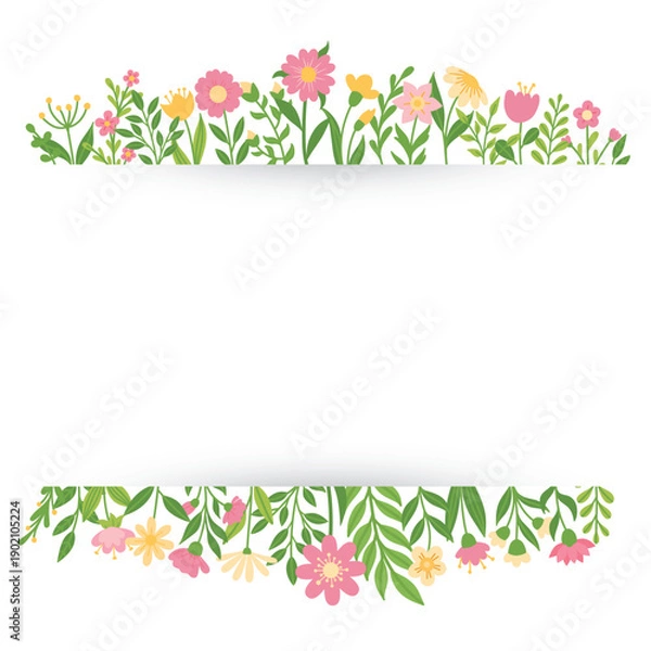 Obraz Background with spring flowers with empty space for text