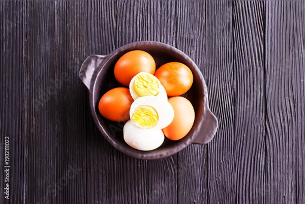 Obraz boiled egg on a plate