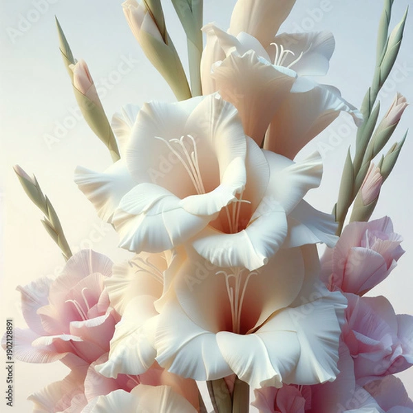 Obraz 繊細な花びらが美しいグラジオラス