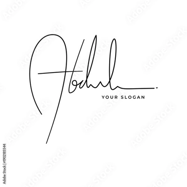 Obraz Abdul name signature logo vector design