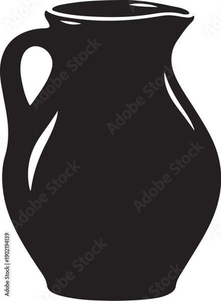 Obraz Ceramic Vase Silhouette Vector bundle