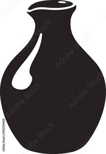 Obraz Ceramic Vase Silhouette Vector bundle
