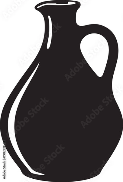 Obraz Ceramic Vase Silhouette Vector bundle