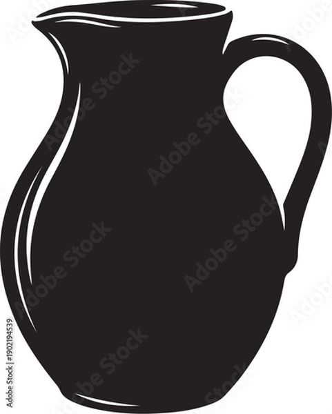 Obraz Ceramic Vase Silhouette Vector bundle