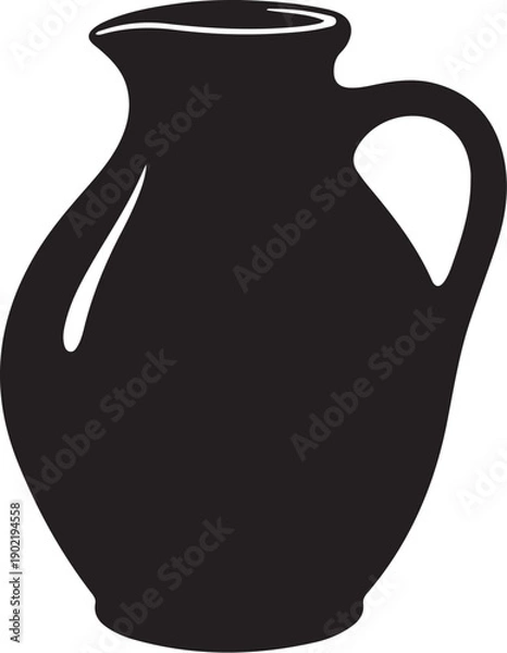 Obraz Ceramic Vase Silhouette Vector bundle