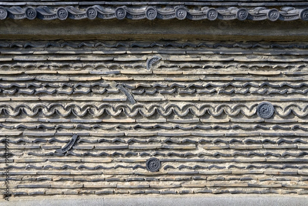 Fototapeta 瓦土塀