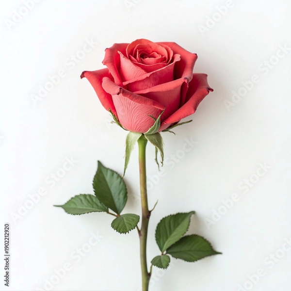 Obraz red rose isolated on white