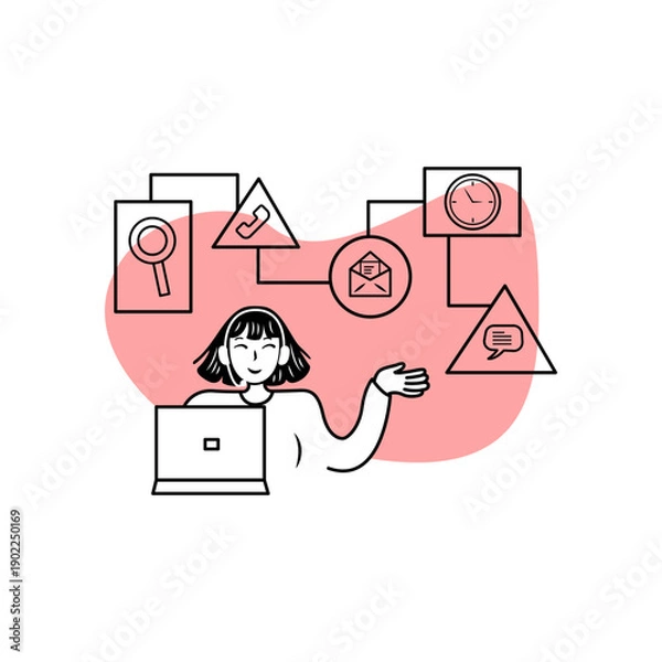 Obraz Customer Service Illustration