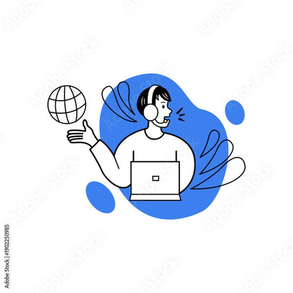 Obraz Customer Service Illustration