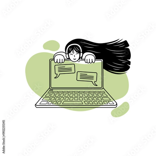 Obraz Online Chat Illustration