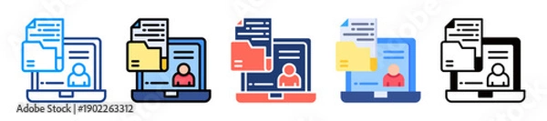 Obraz Personal Data Icon Sheet Multiple Style Collection 