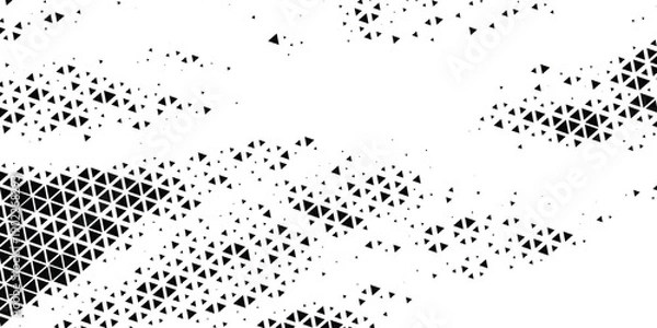 Fototapeta Seamless halftone triangle pattern. Random vector noise texture