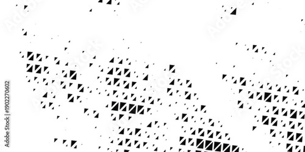 Fototapeta Seamless halftone triangle pattern. Random vector noise texture