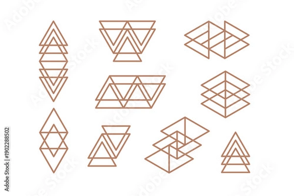 Obraz Basic geometrical figure, abstract modern forms. Simple geometric element with triangle.