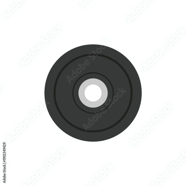 Fototapeta Black Circular Object with Central Hole