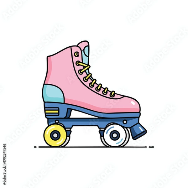 Obraz Vibrant Roller Skate Illustration