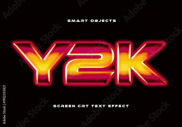 Obraz Screen CRT Text Effect Mockup