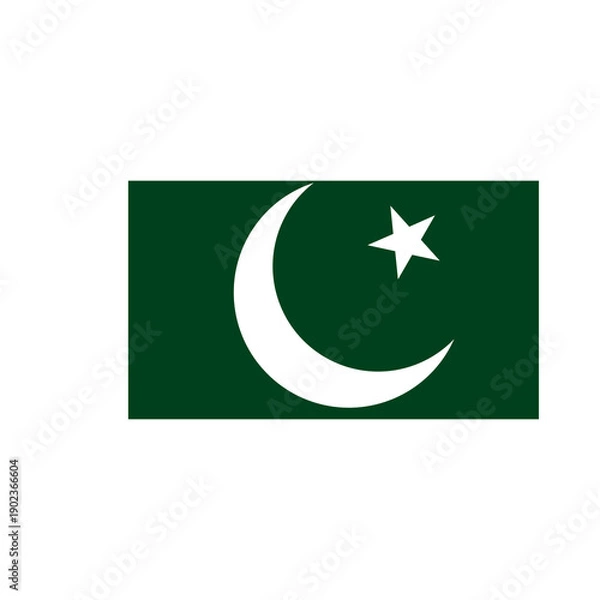 Obraz Pakistan Flag Rectangle Icon