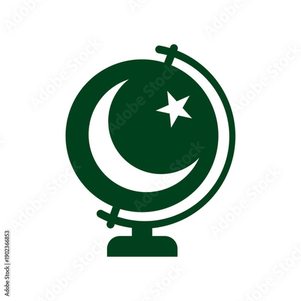 Obraz Pakistan Flag World Globe Icon