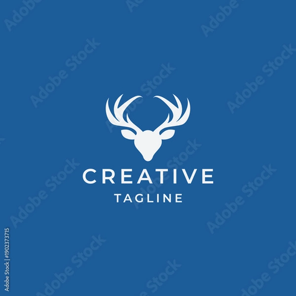 Obraz Simple and modern deer logo design template elements