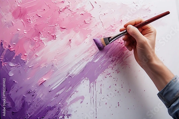 Obraz hand with brush and paint