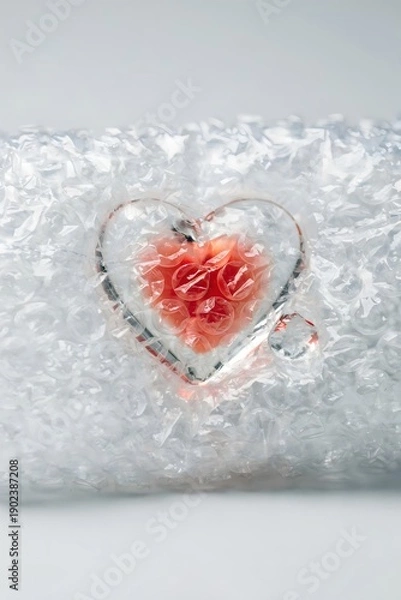 Obraz Broken Glass Heart Symbolizing Vulnerability