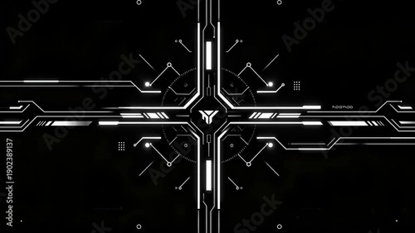 Obraz Abstract digital circuit design