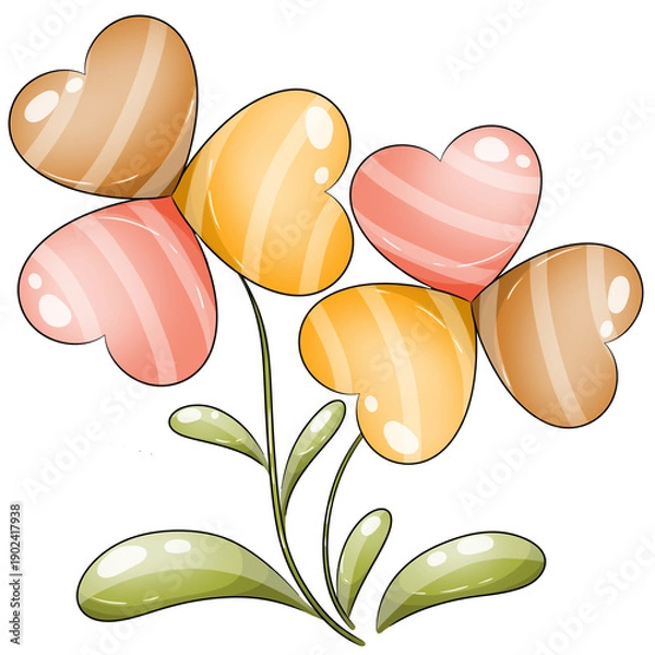 Obraz heart with flowers