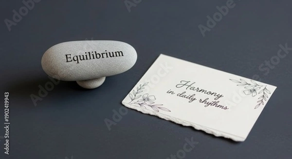 Obraz Stone with Equilibrium and Harmony Card