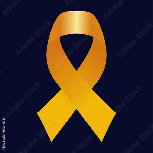 Obraz yellow awareness ribbon