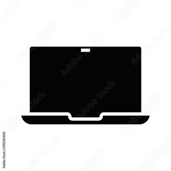 Obraz Laptop Notebook Solid Vector Icon for Technology