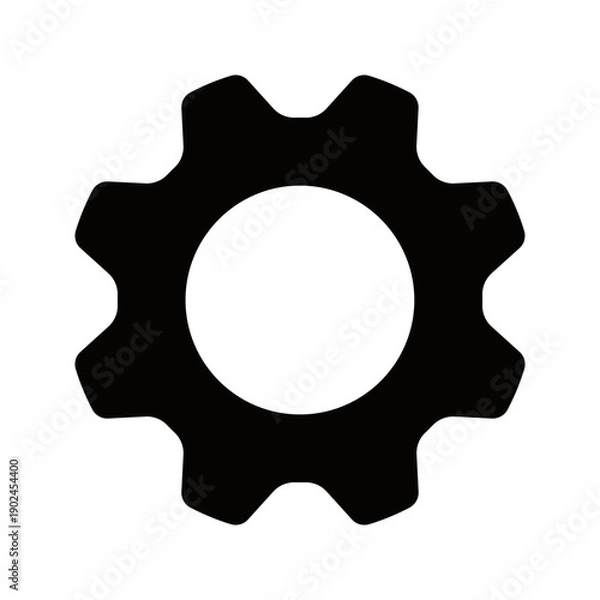 Obraz Gear Settings Solid Vector Icon for Configuration