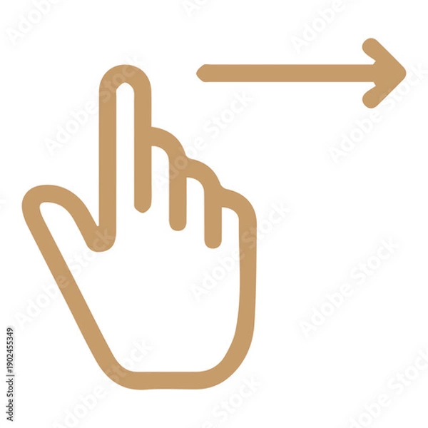 Obraz Swipe Right Gesture Icon