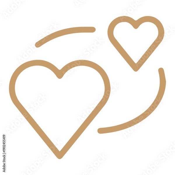 Obraz Heart and Connection Icon