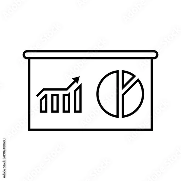 Obraz Analytics Dashboard Report Vector Icon for Business Data