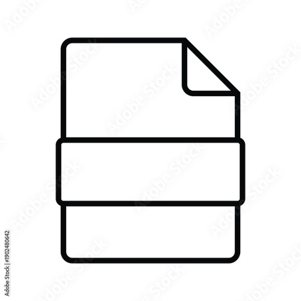 Obraz Document File Vector Icon for Data and Information