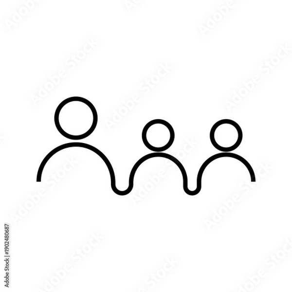 Obraz User Group Team Vector Icon for Community and Collaboration