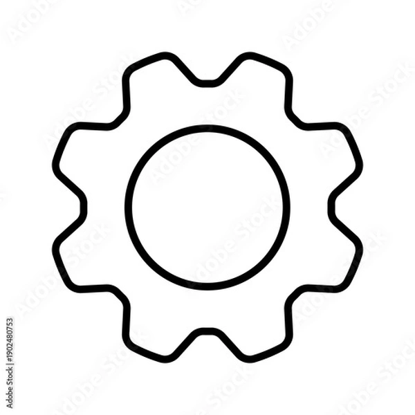 Obraz Settings Gear Vector Icon for Configuration and System Control