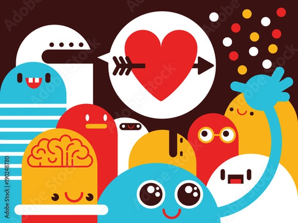 Obraz Happy Character Party for Fun