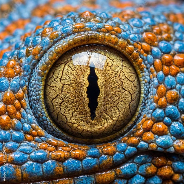 Obraz Vibrant Lizard Eye Closeup