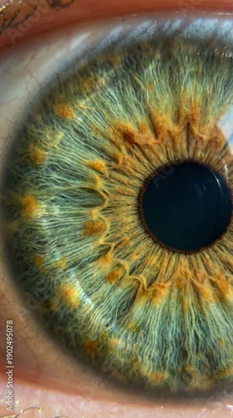 Obraz Human eye closeup green hazel iris macro