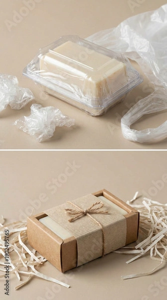 Obraz Eco-Friendly Soap Packaging Comparison